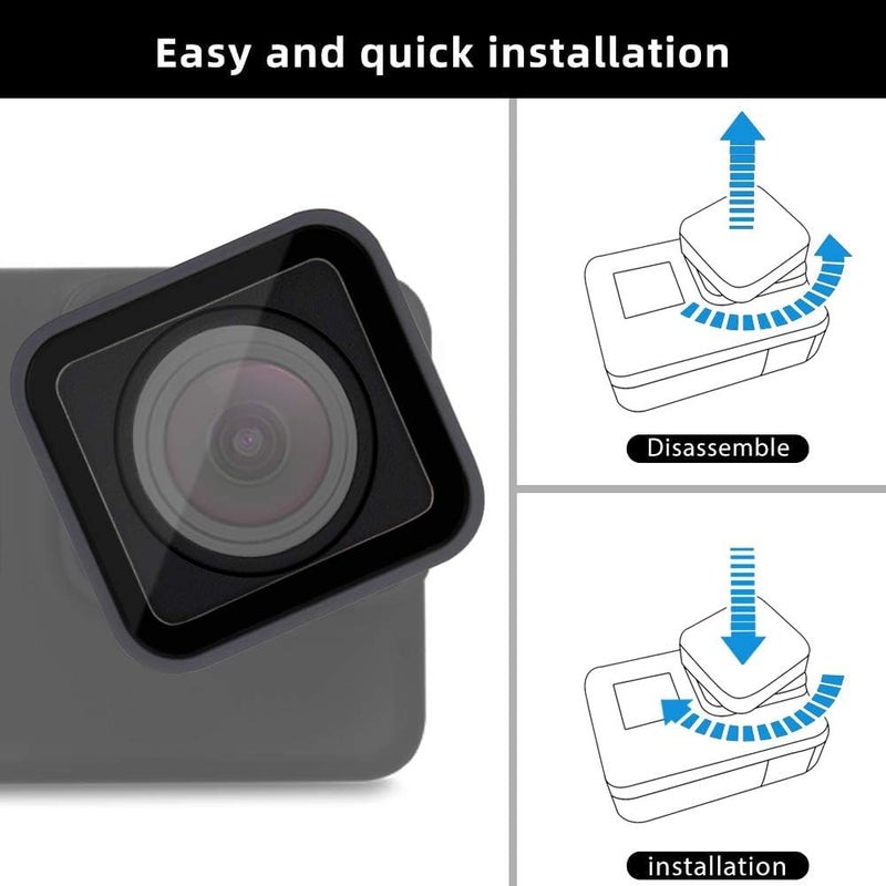 ParaPace Protective Lens Replacement for GoPro Hero 6/5 Black Glass Cover Case Action Camera Accessories Kits(Gray) - Image 2