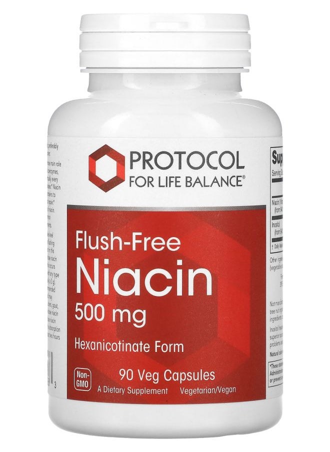 Protocol For Life Balance Flush-Free Niacin 90 Veg Capsules  - Image 1