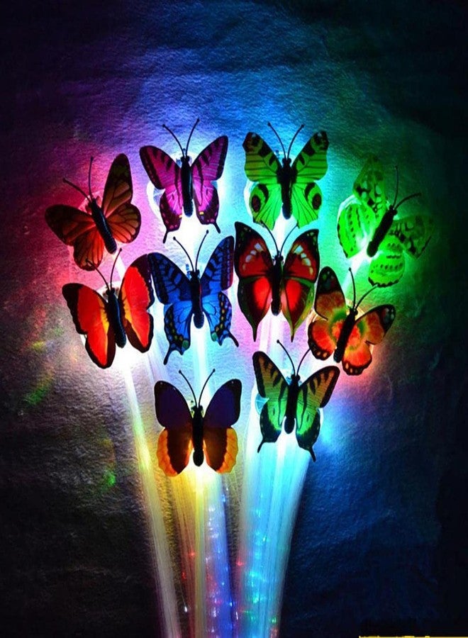 9UP™ 20 Pcs Braid Optical Fibber Hairpin Party Décor | LED Flashing Light Butterfly Hair Clip | Girl and Women Party Favours For | LED Hair Accessores | LED Hair Pin - Image 2