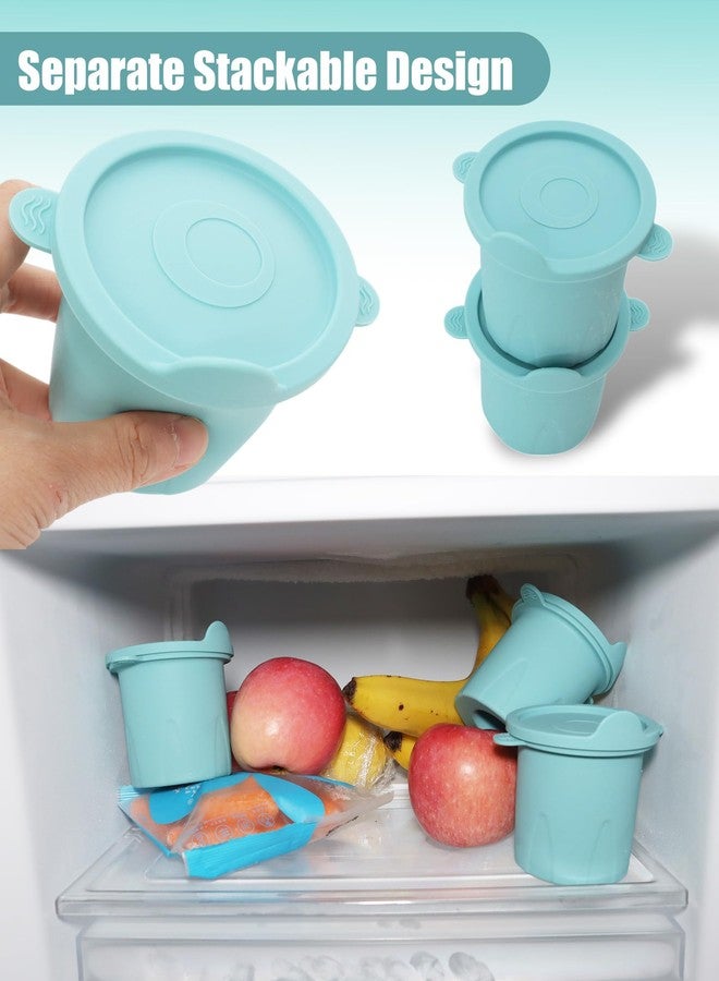 TOVICE Ice Molds for Owala 24-40oz, Set of 3, Food-Grade Soft Silicone, No White Residue, Easy to Release, Straw Placement Compatible with Owala FreeSip, Keeps Drinks Cold Longer (Light Blue) - Image 5