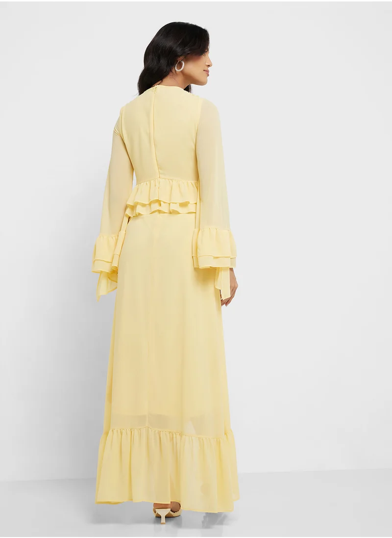TFNC Frill Detail Tiered Dress