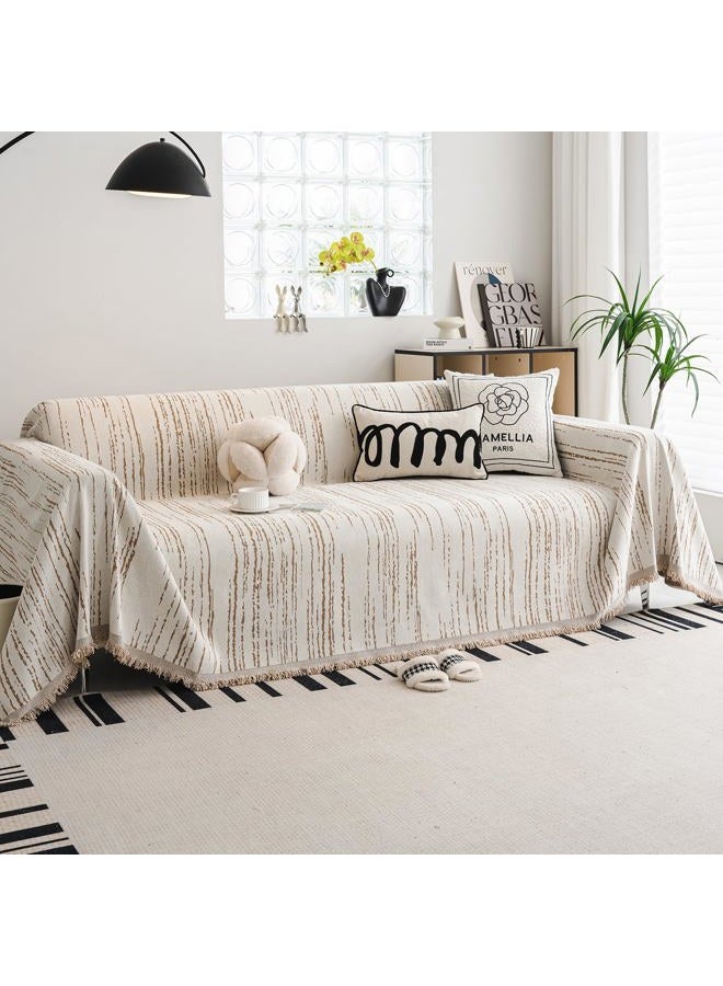 WEYOND Couch Covers for 3 Cushion Couch Sofa Pet Friendly, Sofa Covers Washable Loveseat, Chenille Couch Cover for L Shaped Couch, Sofa Slipcovers for 2 Cushion Couch (71" X 118", Khaki) - Image 1