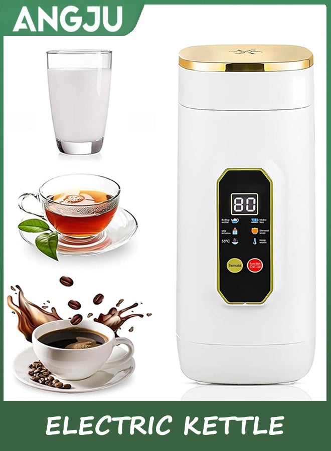 Angju Angju Electric Kettle,650ml Travel Portable Kettle,Hot Water Boiler with 6 Temperature Control, 316 Stainless Steel Water Heater with Auto Shut-Off & Boil Dry Protection, Small Electric Water Kettle  - Image 1