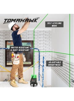 Tomahawk TOMAHAWK Professional TLLB05N 5 Line 3D Horizontal and Vertical Green Laser Cross Self Leveling Laser Level Waterproof Rechargeable  - Image 2