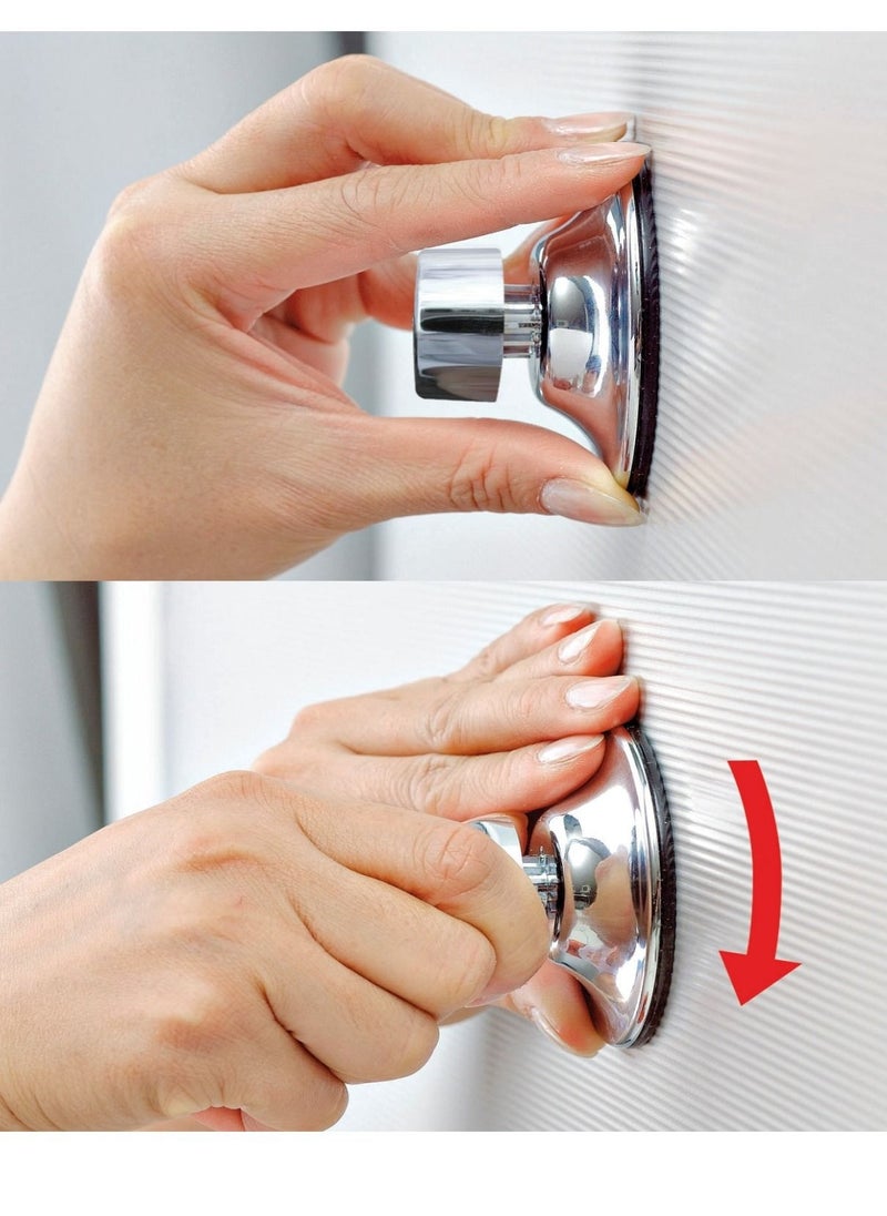 EVERLOC Everloc Bathroom Shelf, No Drilling, No Screws, No Glue, No Adhesive, Vacuum Suction Wall Mounted Chrome Shampoo holder, Sink Caddy, Organizer for Kitchen and Bathroom, Shower Rack, EVL-10206  - Image 2