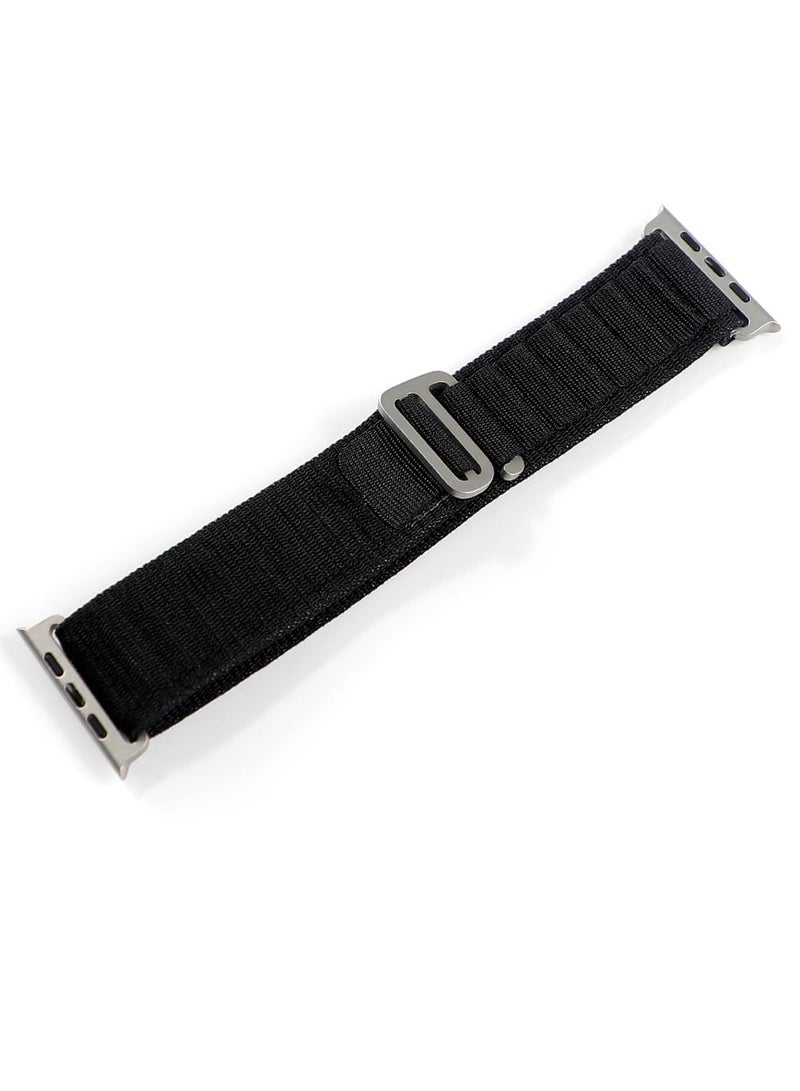 New strong nylon Apple Watch band supports size 42/44/45/49  black color - Image 3