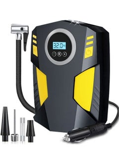 EzzySo Digital Car Tyre Inflator Air Compressor with Auto Stop and LED Light 12V Fast Portable Air Pump for Car Bicycle Motorcycle Ball Air Mattress  - Image 1