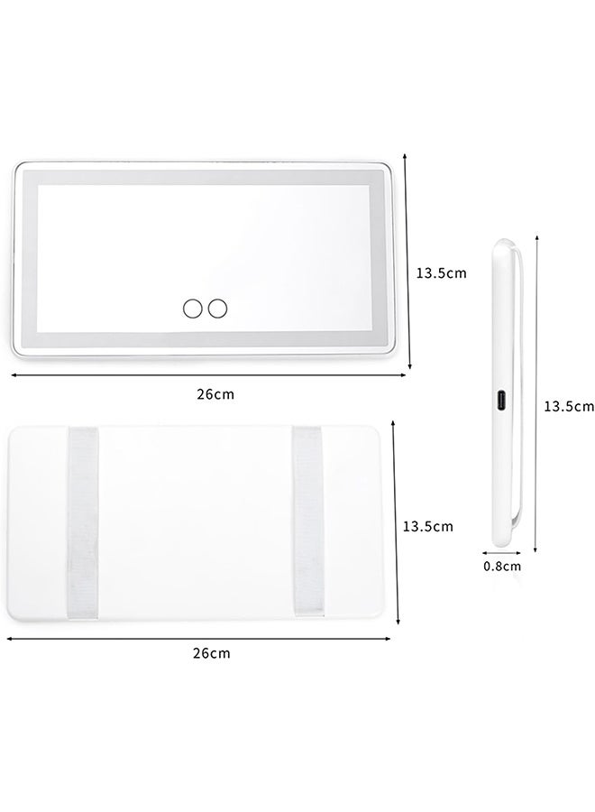 TodyJeyHo Car Mirror Visor with Rechargeable Led Lights for Women & Girl, 3 Light Modes, Car Vanity Mirror for Sun Visor for Vehicle Truck SUV, White - Image 5