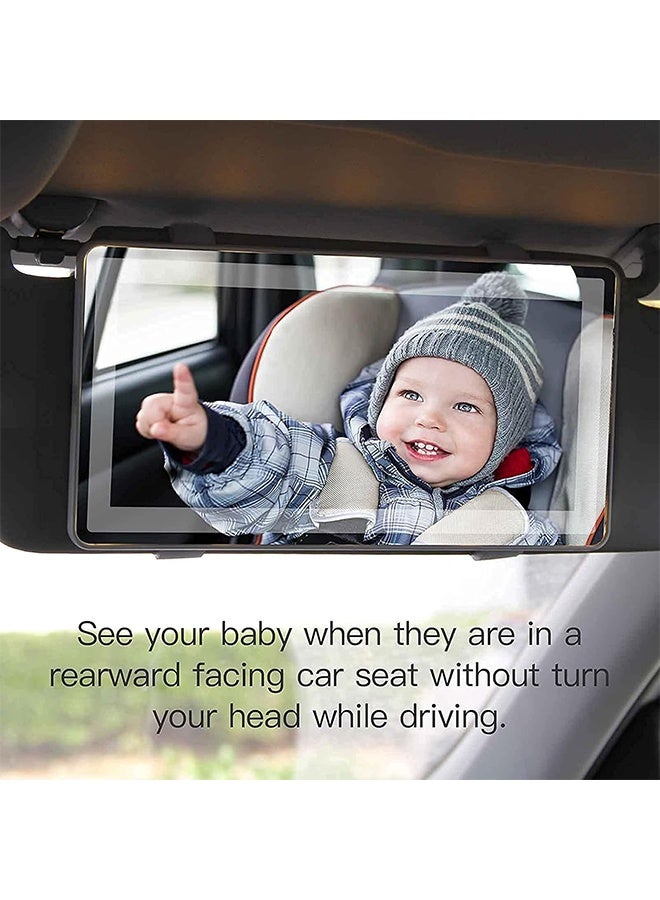 TodyJeyHo Car Mirror Visor with Rechargeable Led Lights for Women & Girl, 3 Light Modes, Car Vanity Mirror for Sun Visor for Vehicle Truck SUV, White - Image 4