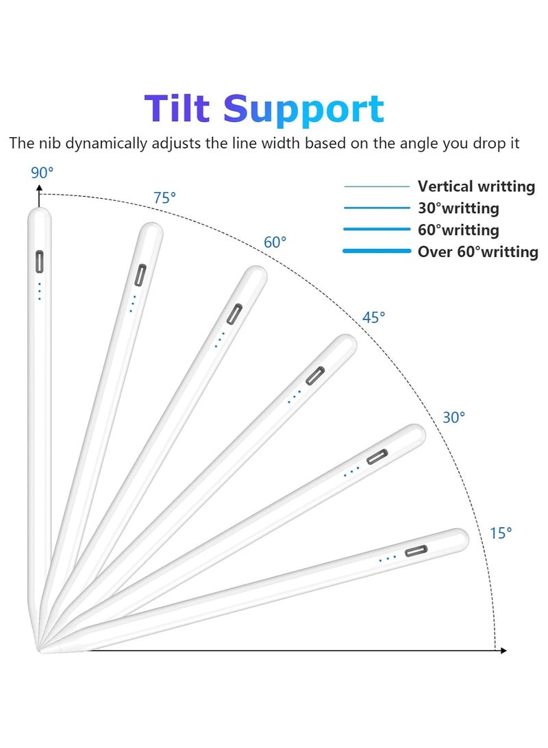 Stylus Pen for Android Touch Screens – Compatible with Samsung, Huawei, Tablets & Phones – Capacitive Touchscreen Pen with 2 Replacement Tips – White - Image 4