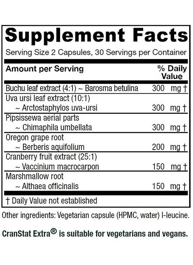 Vitanica Cranstat Extra Urinary Tract Support Vegan 60 Capsules  - Image 3