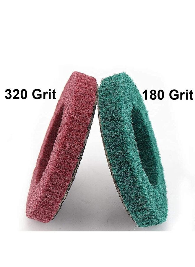 10Pcs Nylon Fiber Flap Disc Polishing Wheel for Angle Grinder Pre-Polishing Scouring Brushing Removing Rust Paint Oxides of Metal and Wood Surface (Size : A) - Image 2