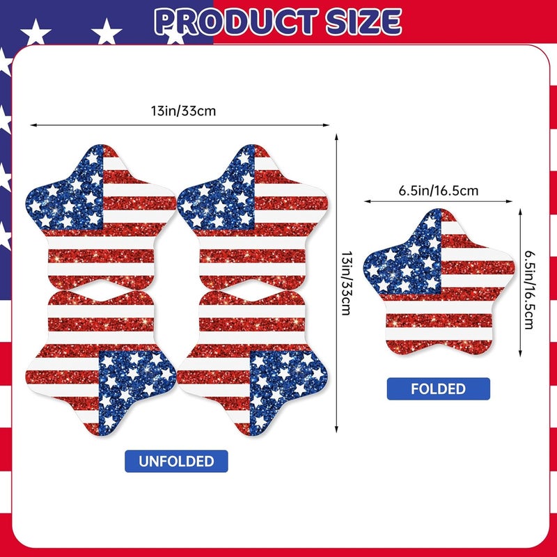 Litmitfu 40 Pack American Flag Patriotic Napkins Set - 4th of July Party Napkin, Red White and Blue Disposable Paper Napkins for July 4th Memorial Day Independence Day Party Supplies Table Decorations Favors - Image 3