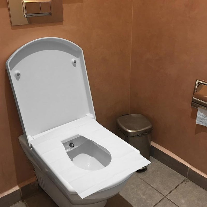 أغطية مقاعد المرحاض القابلة للتخلص منها 100 قطعة، وسادات سفر محمولة للبالغين للحماية الصحية - Image 4