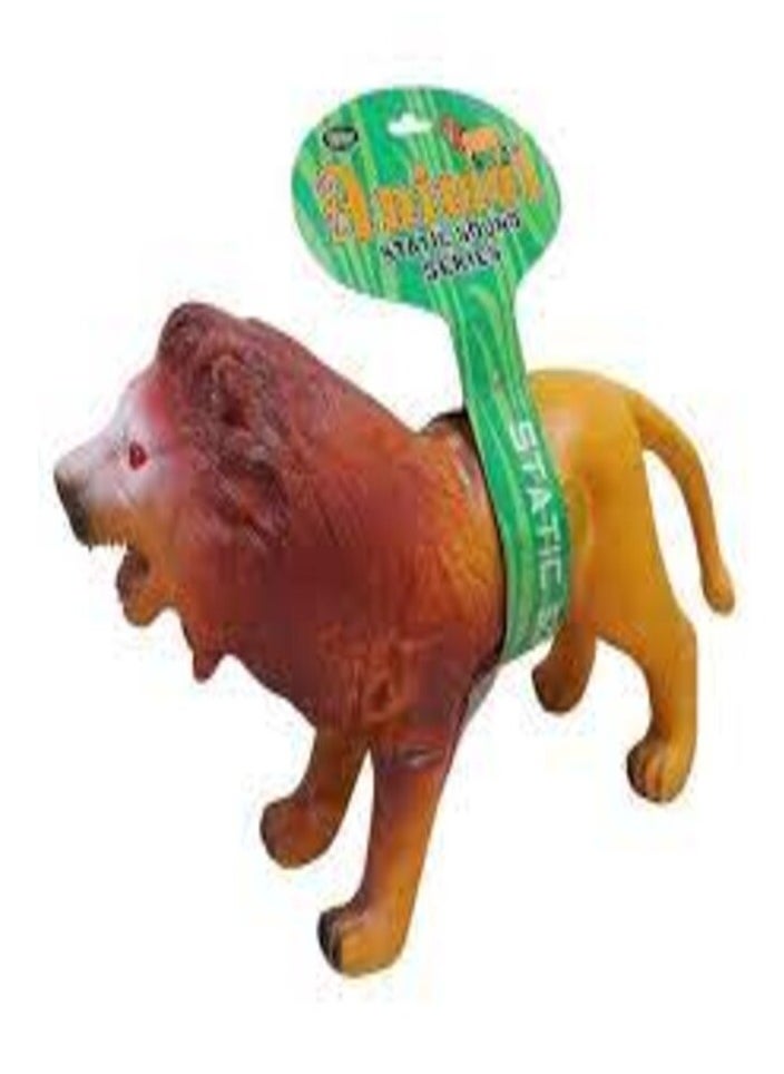 Generic - Medium size (40x20x15cm) silicone lion figurine - makes sounds for a realistic and fun play experience for kids! - Image 1