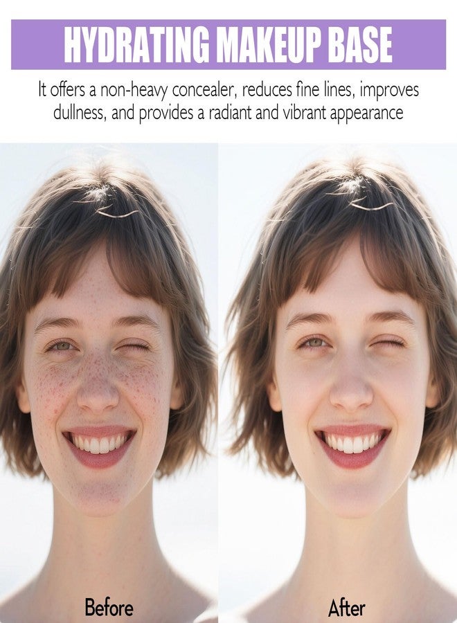 LSxia 3 In 1 Primer for Face Before Makeup, SPF 50, Tinted Moisturizer Sunscreen Isolation Cream, One Step Color Corrector Makeup Primer, Color Correcting Concealer Oil Control, Base de Maquillaje, #01 - Image 3