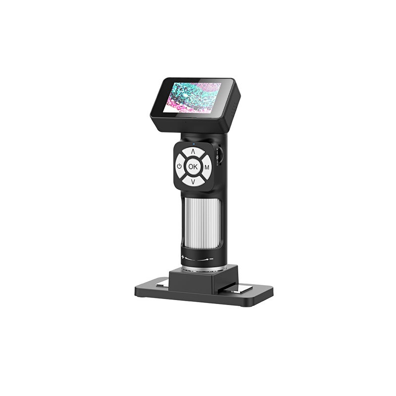 عدة مجهر محمول صغير AD112 بقوة تكبير 500X وشاشة LCD بحجم 2 بوصة، مجهر رقمي يدوي مزود بـ 8 مصابيح LED قابلة للتعديل ويدعم توصيل USB بالكمبيوتر للأطفال والكبار - Image 2