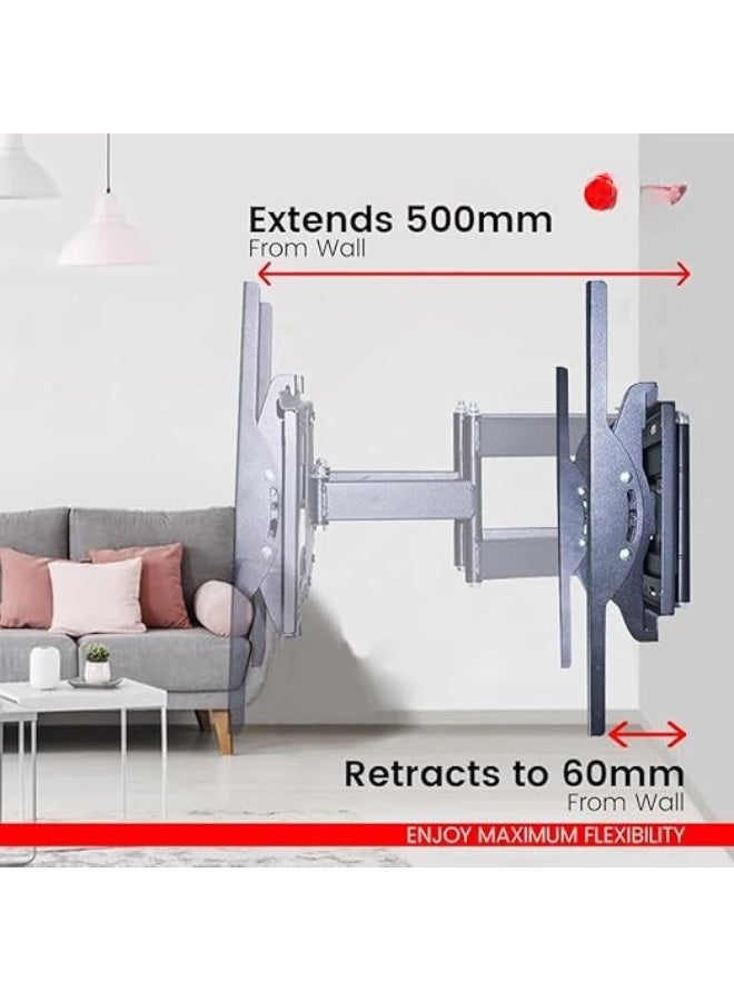 Full Motion TV Wall Mount Stand for 32-75 Inch Screens, Tilt, Rotate, VESA Up to 400x400mm - Image 4