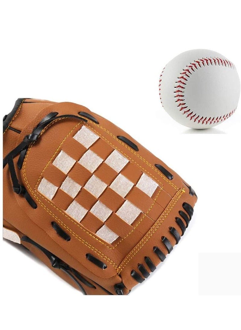 Y&D Baseball Glove, Sports Batting Gloves with PU Leather Left Hand Catcher's Mitt 10.5"/12.5" for Kids Youth Adults  - Image 4
