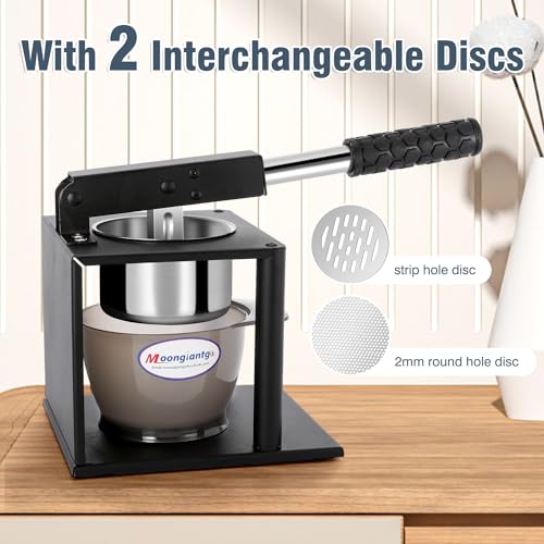 Moongiantgo Potato Ricer Masher with 2 Interchangeable Discs Hand Food Press for Mashed Potatoes, Avocados Puree or Fruit Juicer Squeezer for Citrus Pomegranate Lemon Orange Lime - Image 2
