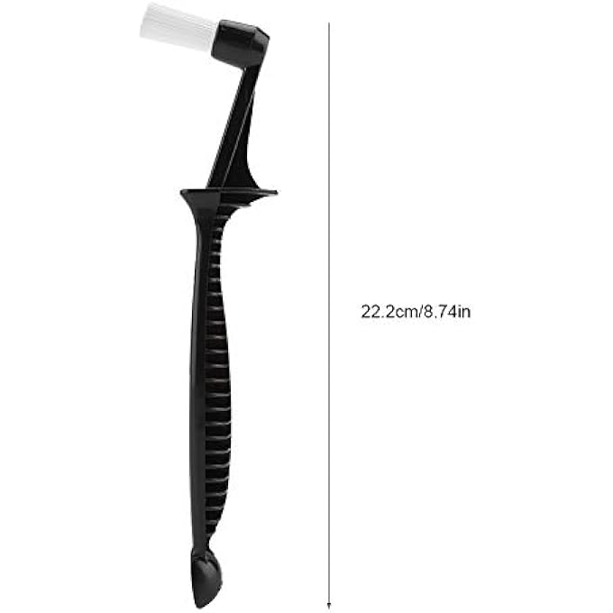 rayihni Espresso Coffee Machine Cleaning Brush Detachable Round Elbow Short Handle Ergonomic Antislip Home Cafe Kitchen Black - Image 4