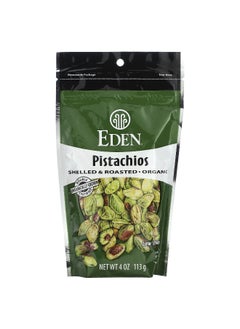 Eden Foods Eden Foods, Organic, Pistachios, Shelled & Roasted, Sea Salt Misted, 4 oz (113 g)  - Image 1