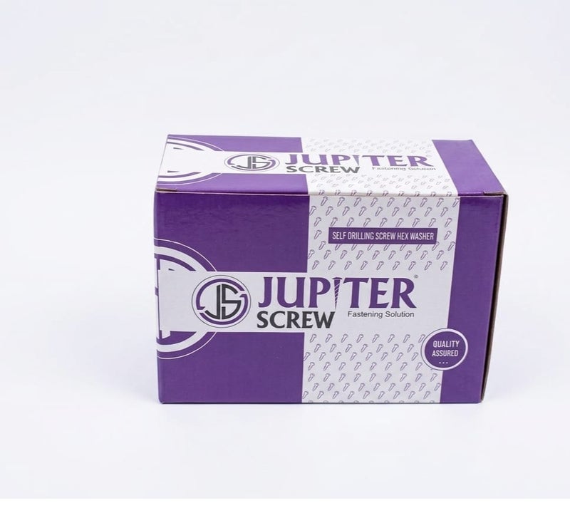 Jupiter SDS Hex Washer Head Stainless Steel Screws (14x1' inch) Bonded EPDM Washer, Slotted Hex Head Box of 450 pieces - Image 4