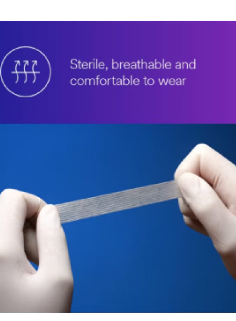 ثري ام شرائط 3M™ ستيري-ستريب™ اللاصقة المعززة لإغلاق الجلد، R1547، 1/2 بوصة × 4 بوصة (12 مم × 100 مم) - Image 2