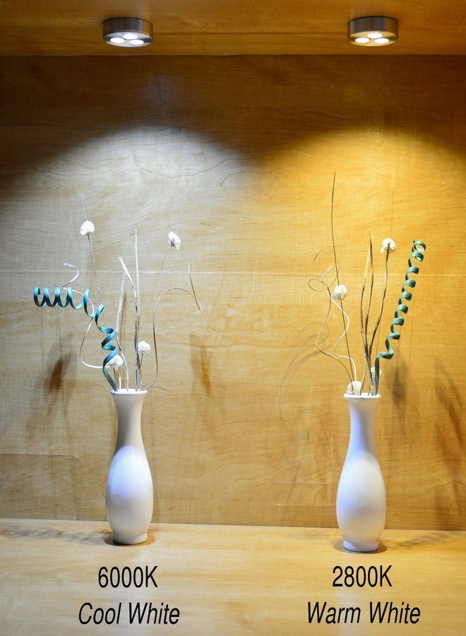 أ[ي مصباح ABI 5X LED قرصي بقوة 3 واط، مناسب للإضاءة أسفل الخزائن ورفوف الكتب وواجهات العرض، بقوة 240 لومن، لون أبيض دافئ 2800 كلفن، يعادل 25 واط من مصابيح الهالوجين. - Image 4