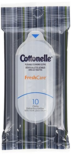 Cottonelle Fresh Care Flushable Wipes, Travel Pack, 12 Travel Packs of 10 Cloths Each (120Ct) - Image 5