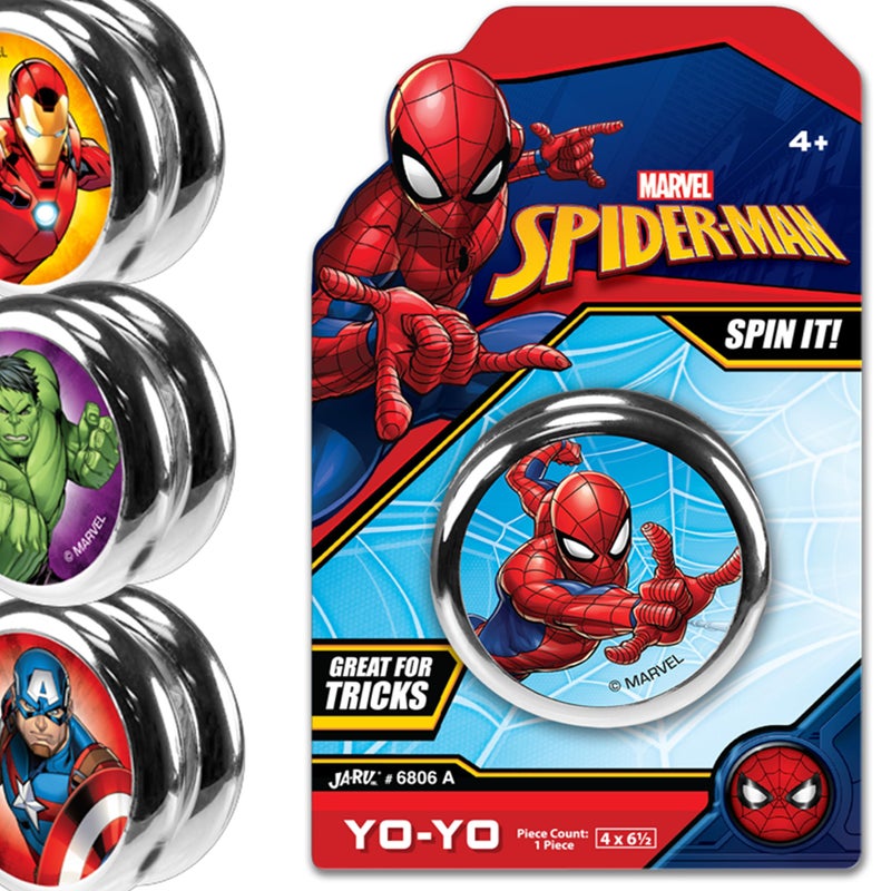 JARU Marvel Toys YoYo Toy 1 Unit Assorted Style Superheroes Spiderman Hulk Captain America Ironman Kids Yoyo Beginner String Trick YoYo Game Fidget Toys for Boys 68061 - Image 2