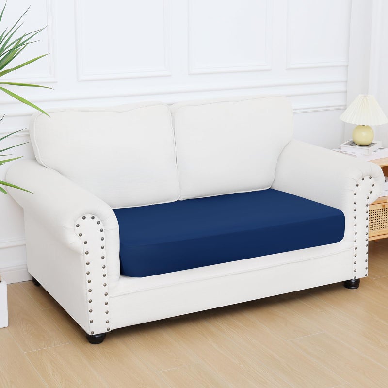 Smiry Printed Couch Cushion Covers  Stretch Soft Couch Covers For Sofa  Washable Non-Slip Sofa Slipcover Furniture Protector For Indoor And Outdoor (Medium  Navy) - Image 5