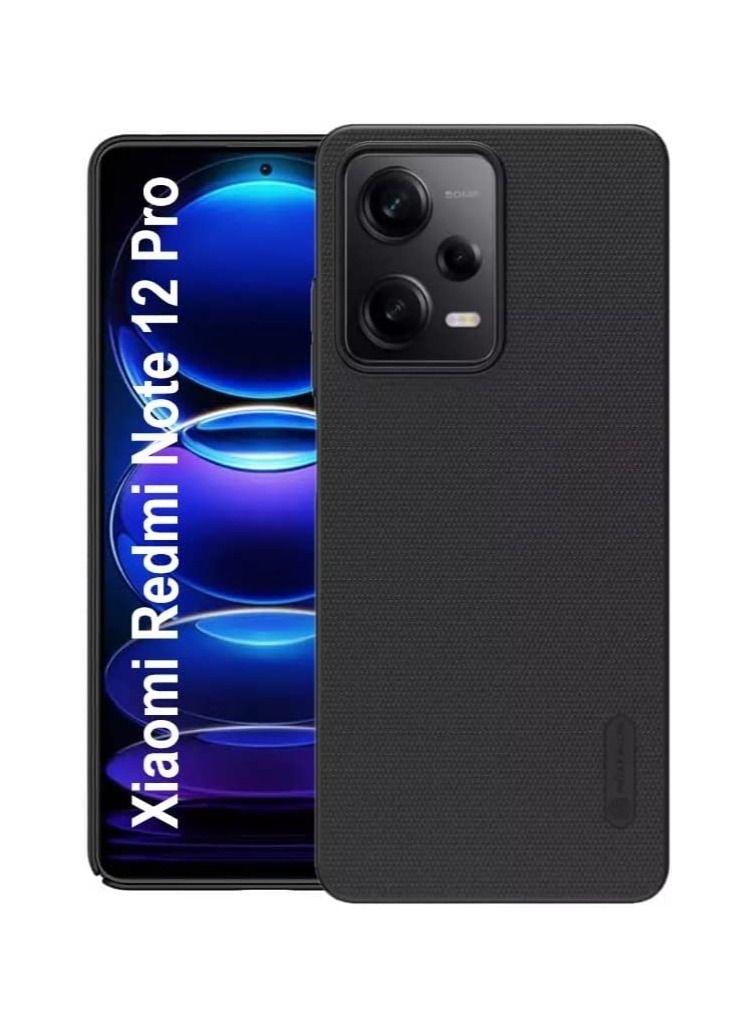 Nillkin Xiaomi Redmi Note 12 Pro Case Cover Super Frosted Shield Pro Matte All-Round Protection Ultra Thin Anti-Scratch Cover for Xiaomi Redmi Note 12 Pro 5G Black - Image 1