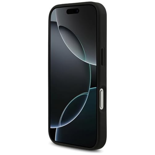 CG MOBILE حافظة حماية CG MOBILE BMW [مرخصة رسمياً] مصممة لجهاز iPhone 17 Pro | متوافقة مع Mag-Safe | مجموعة M | حافظة جلدية PU كربونية مع خطوط ثلاثية الألوان وشعارات معدنية - أسود - Image 5