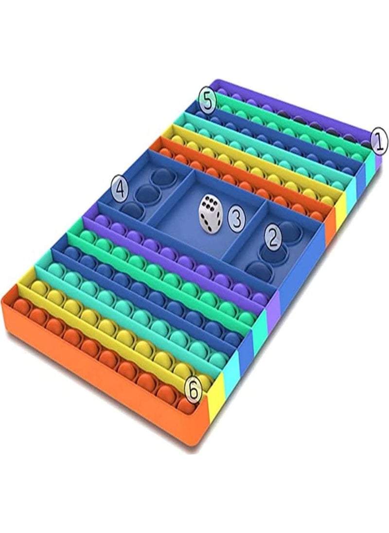 HYD - Pop It Push Bubble Fidget Chess Backgammon Popit Mental Stress Relief Toy - Image 1