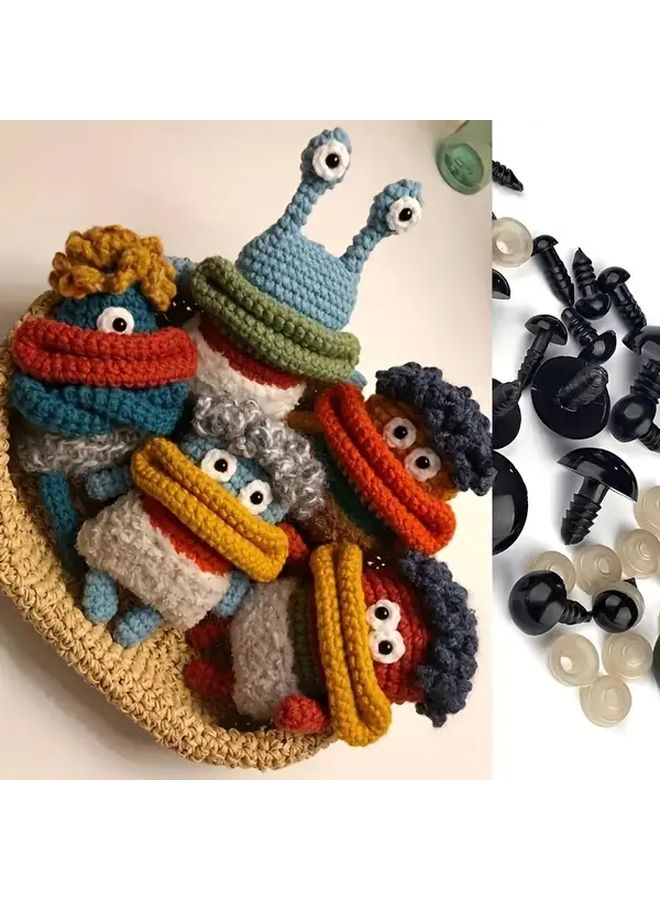 Black Safety Eyes With Washers 20mm 30pcs For Amigurumi Stuffed Animals Dolls - Image 4