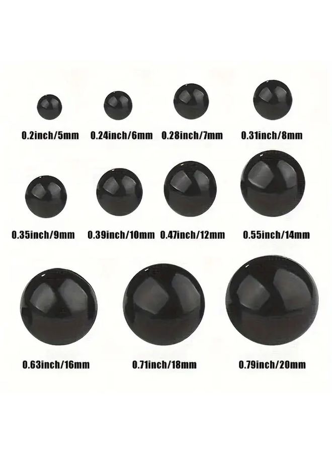 Black Safety Eyes With Washers 20mm 30pcs For Amigurumi Stuffed Animals Dolls - Image 2