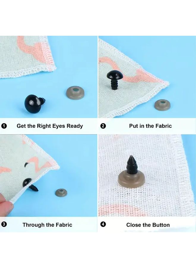 Black Safety Eyes With Washers 20mm 30pcs For Amigurumi Stuffed Animals Dolls - Image 3