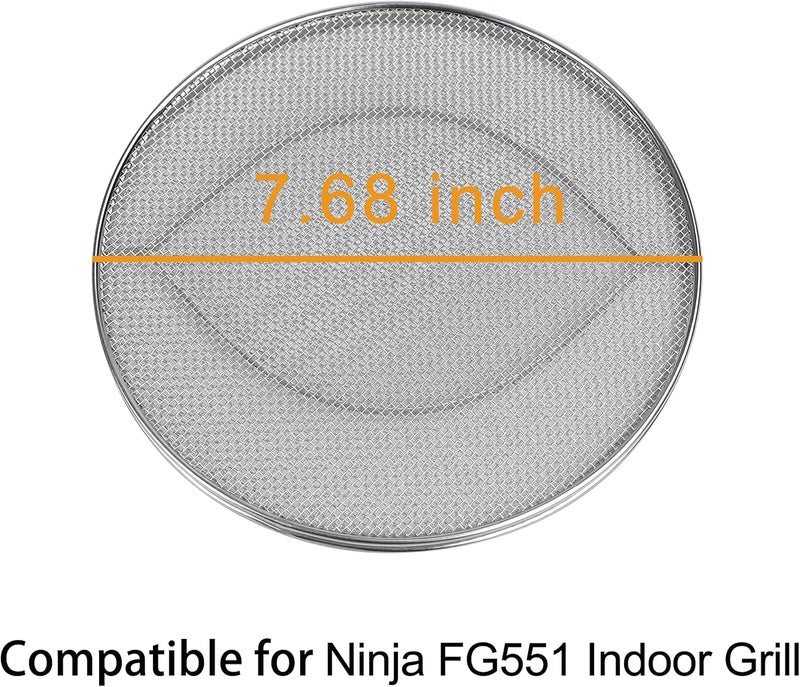 Croask Splatter Shield for Ninja FG551 Foodi,Accessories for Ninja Foodi Smart XL 6-in-1 Indoor Grill,Stainless Steel Splatter Screen - Image 2