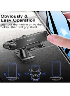 Yesido Yesido C90 Car Gravityt Mount Cell Phone Holder Vertical&Horizontal Gravity for iPhone 11/11Pro/11Pro Max/Xs X XR 6S 7 Plus 8 All Samsung Mobiles/All Xiaomi Mobiles  - Image 3