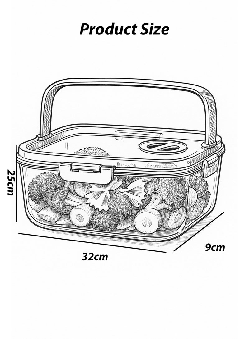Toshionics 7.2L Airtight Food Storage Container with Date Indicator Dial – T114609 | Large BPA-Free Plastic Lunch Box with Handle | Leak-Proof Fresh-Keeping Box for Meal Prep, Leftovers, Refrigerator & Freezer Use - Image 4