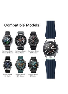 Generic Silicone Bands 22MM Strap For Samsung galaxy watch3 45mm/galaxy 46mm/Gear S3/Huawei watch GT3 46MM/GT2E/GT2 Pro/GT GT2 46MM/Honor Magic Watch2 46mm/Amazfit GTR 2/2e/3/4  - Image 4
