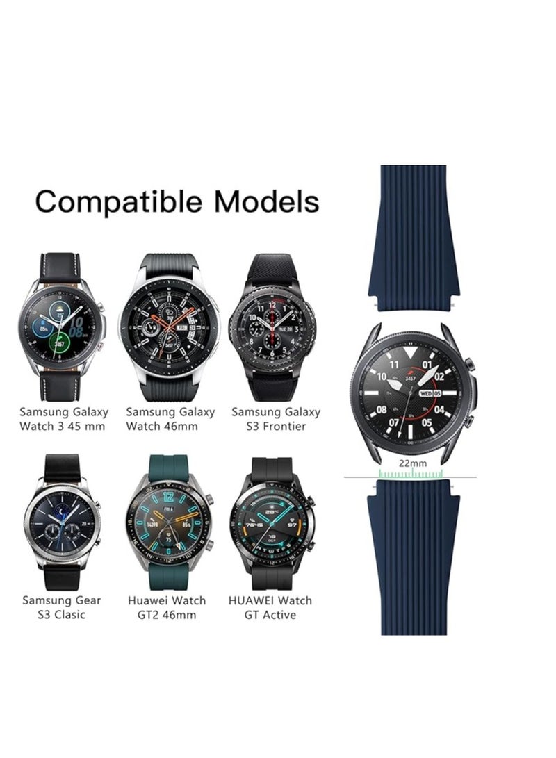 Silicone Bands 22MM Strap For Samsung galaxy watch3 45mm/galaxy 46mm/Gear S3/Huawei watch GT3 46MM/GT2E/GT2 Pro/GT GT2 46MM/Honor Magic Watch2 46mm/Amazfit GTR 2/2e/3/4 - Image 4