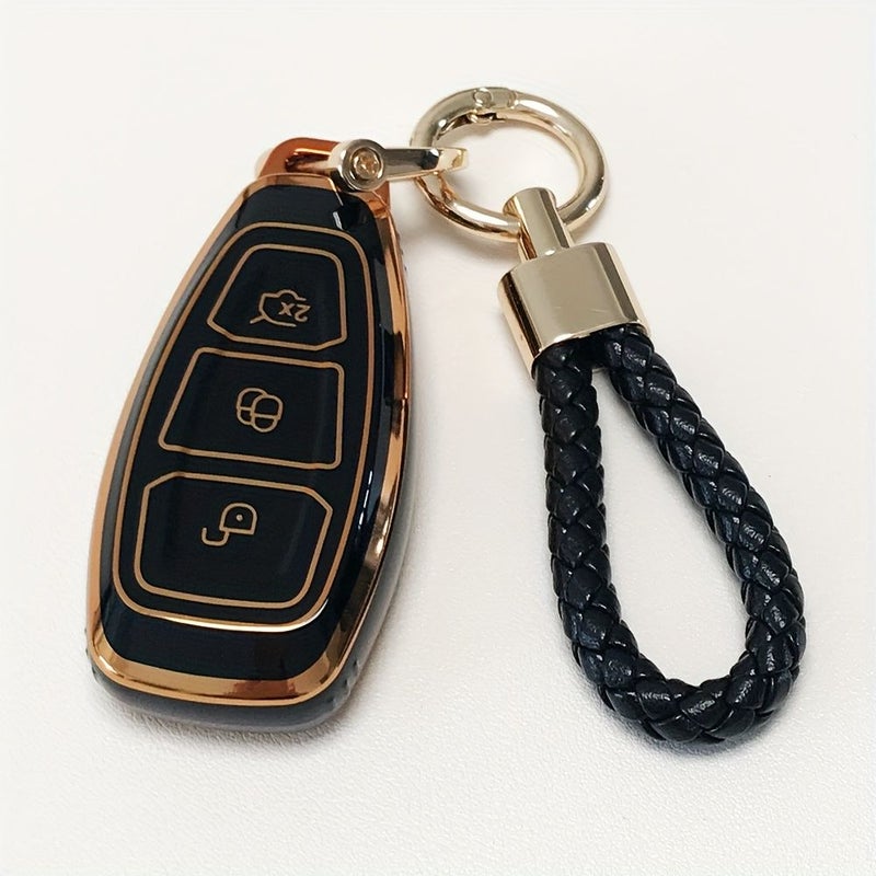 Green Key Case Cover For Ford Focus 3 4 ST Mondeo Fiesta Fusion Kuga 2013 2015 2017 - Image 2