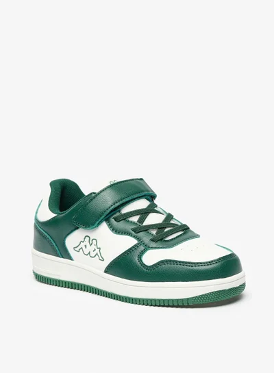 Kappa Boys Colourblock Sneakers with Hook and Loop Closure