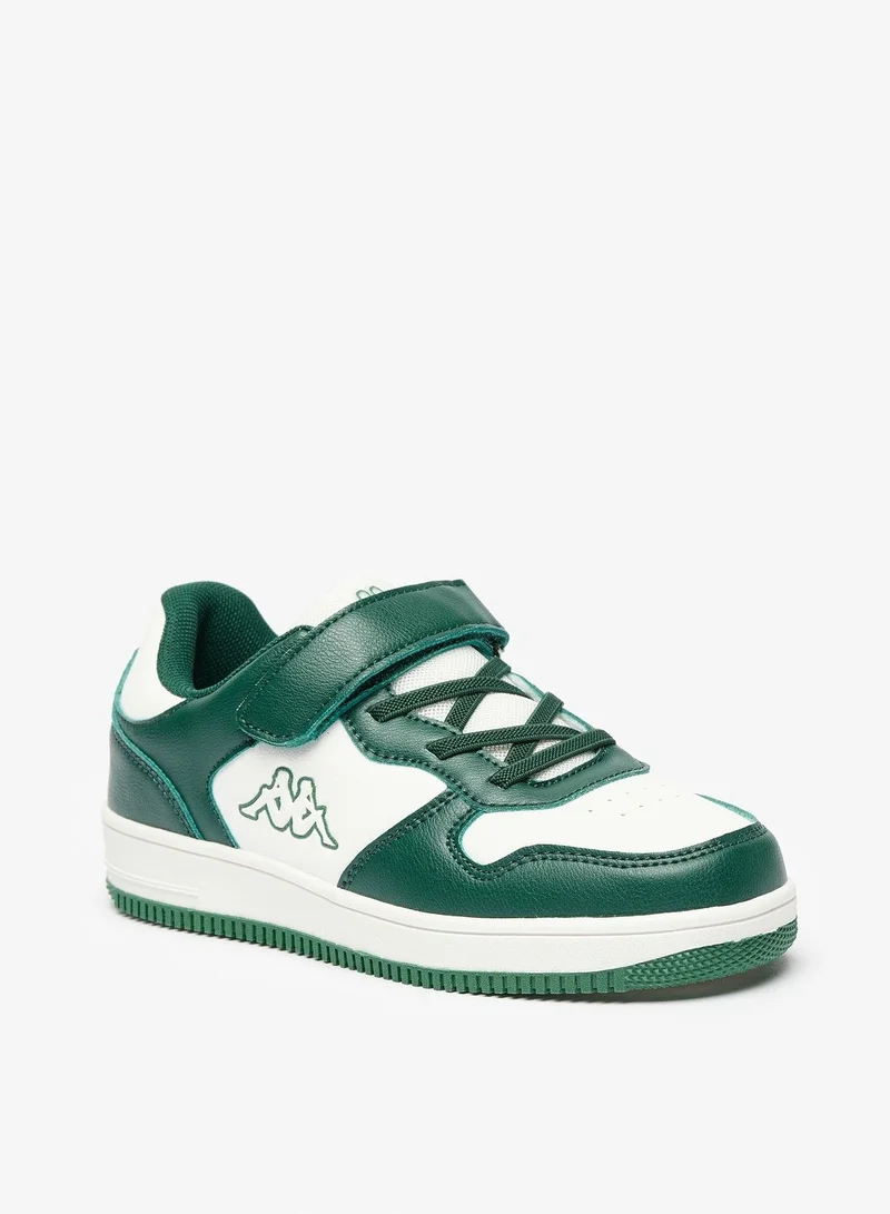 Kappa Boys Colourblock Sneakers with Hook and Loop Closure