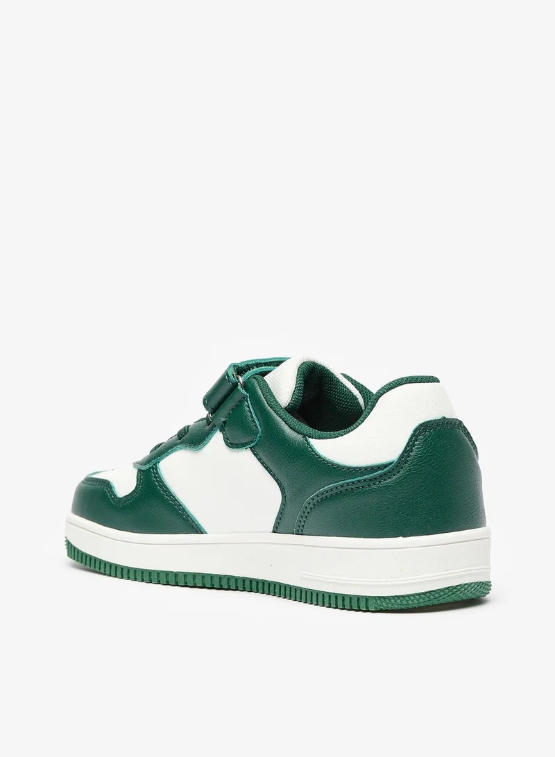 Kappa Boys Colourblock Sneakers with Hook and Loop Closure