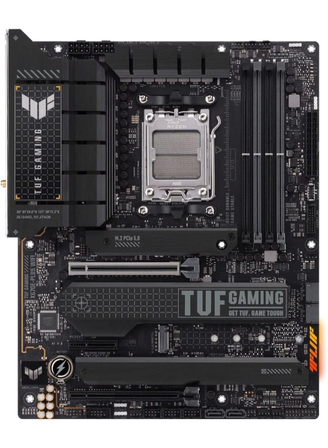 ASUS TUF Gaming X670E-PLUS WiFi 6E Socket AM5 (LGA 1718) Ryzen 7000 ATX Gaming Motherboard(16 Power Stages, PCIe® 5.0, DDR5 Memory, Four M.2 Slots,2.5 Gb LAN,USB 4, Aura RGB Lighting). - Image 1