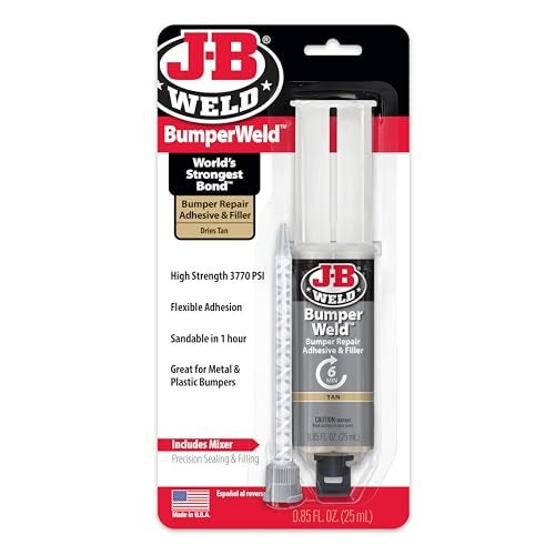 JB Weld BumperWeld حقنة إصلاح الصدمات بلون تان مع خلاط ثابت - Image 1