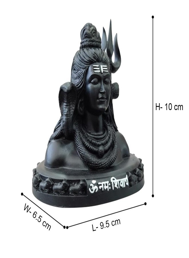 Natali Traders Lord Shiva Idol for Car Dashboard | Shiv Shankar Trishul Damru Mahadev Statue Decorative Showpiece for Pooja, Home Temple, Office & Gifting | Black Shiv Ji Murti Religious Gift | 4 Inch - Image 3